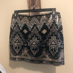 Aztec Sequin Skirt